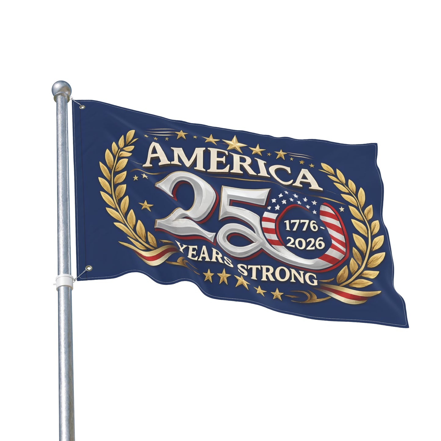 America 250 Years Strong Flag – 1776–2026 Double-Sided Patriotic Garden Flag