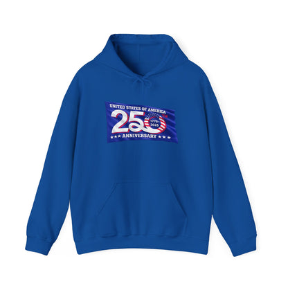 25th Anniversary USA Flag Wave Hoodie | Anniversary Hoodie, Patriotic Sweatshirt