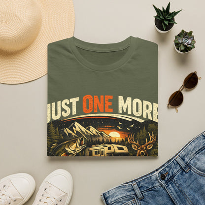 Just One More I Promise Then Ill Be Done Shirt | Funny Camping Shirt | Fishing Hunting Gamer Tee | Outdoor Adventure Graphic Tee | Gildan