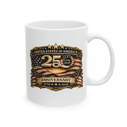 American Flag Shield Mug | Vintage Patriotic Coffee Mug for Veterans  & USA Lovers