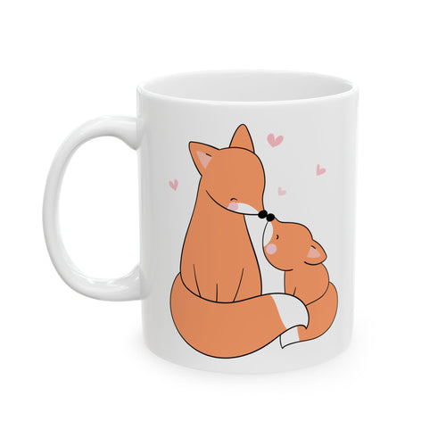 Foxy Mama Cute Fox Mom Ceramic Coffee Mug | 11oz