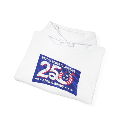 25th Anniversary USA Flag Wave Hoodie | Anniversary Hoodie, Patriotic Sweatshirt