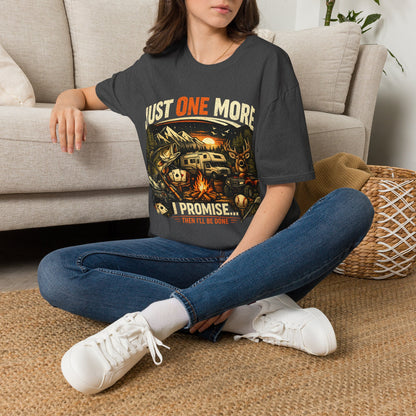 Just One More I Promise Then Ill Be Done Shirt | Funny Camping Shirt | Fishing Hunting Gamer Tee | Outdoor Adventure Graphic Tee | Gildan