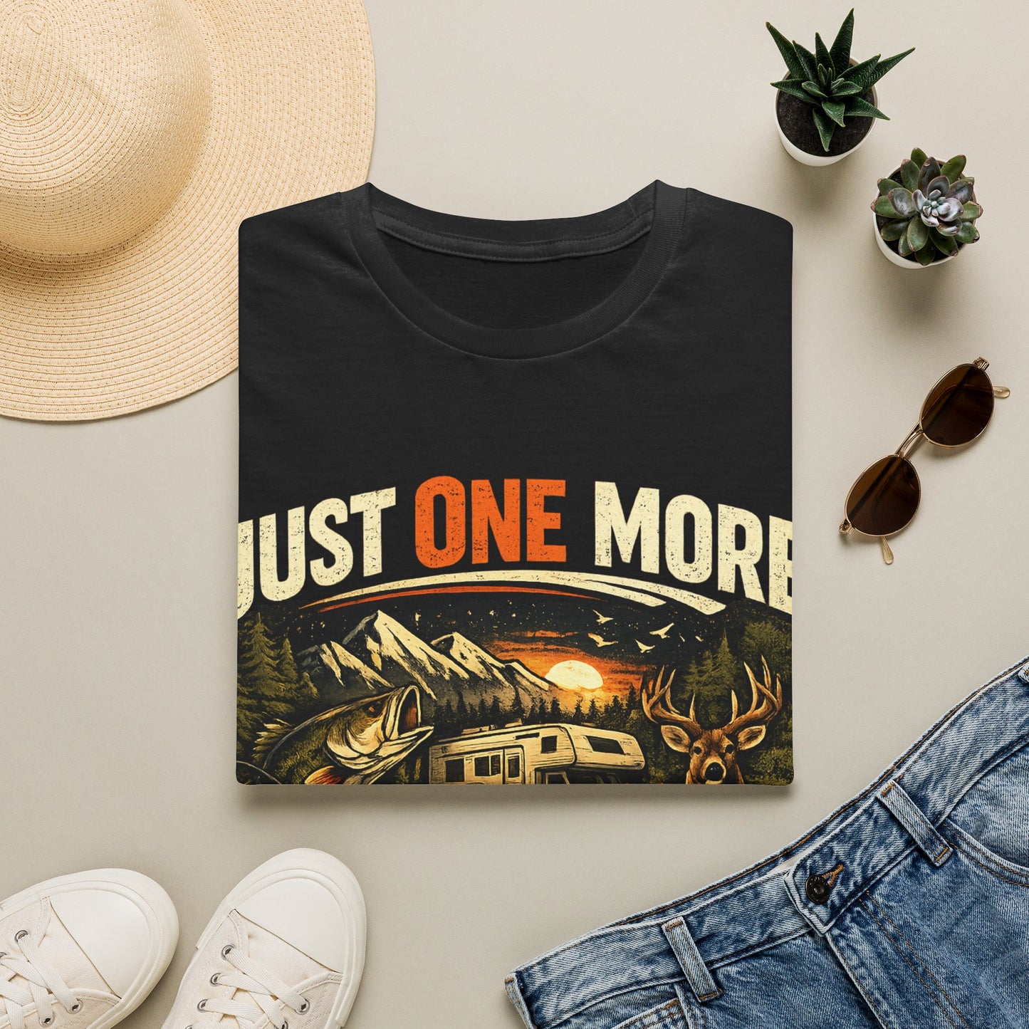 Just One More I Promise Then Ill Be Done Shirt | Funny Camping Shirt | Fishing Hunting Gamer Tee | Outdoor Adventure Graphic Tee | Gildan