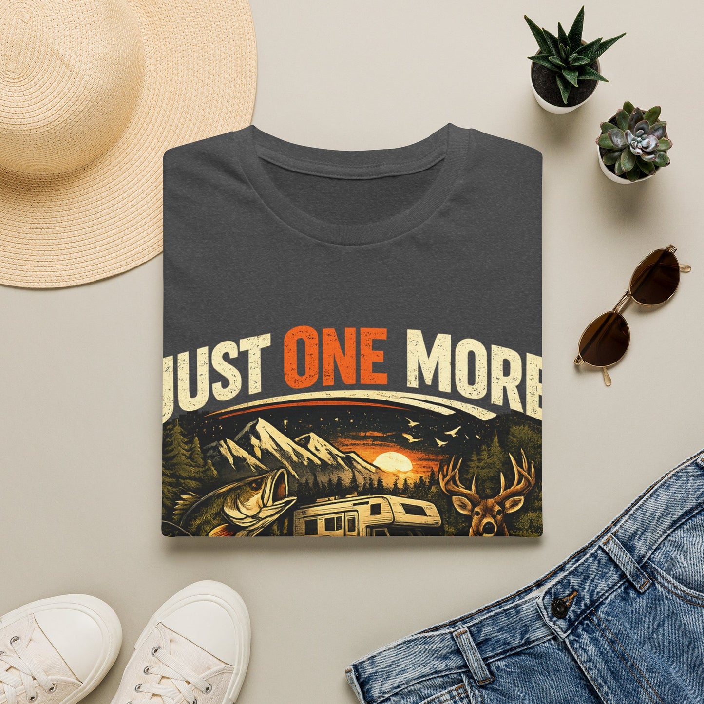Just One More I Promise Then Ill Be Done Shirt | Funny Camping Shirt | Fishing Hunting Gamer Tee | Outdoor Adventure Graphic Tee | Gildan