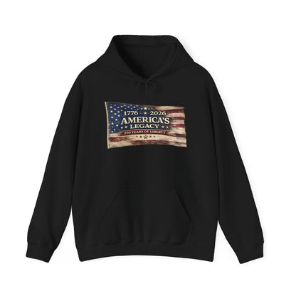 America Legacy Flag print Hoodie | 1776 2026 Patriotic Flag Sweatshirt