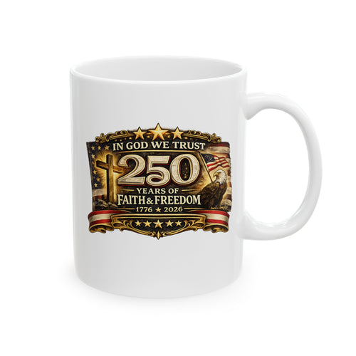 Patriotic Bald Eagle with American Flag  Mug | USA  Freedom Coffee Cup & Liberty Ceramic Mug 11oz