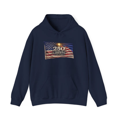 250 Years of Liberty flag design Hoodie | American flag graphic sweatshirt
