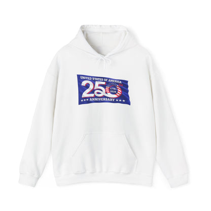 25th Anniversary USA Flag Wave Hoodie | Anniversary Hoodie, Patriotic Sweatshirt