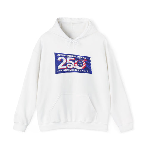 25th Anniversary USA Flag Wave Hoodie | Anniversary Hoodie, Patriotic Sweatshirt