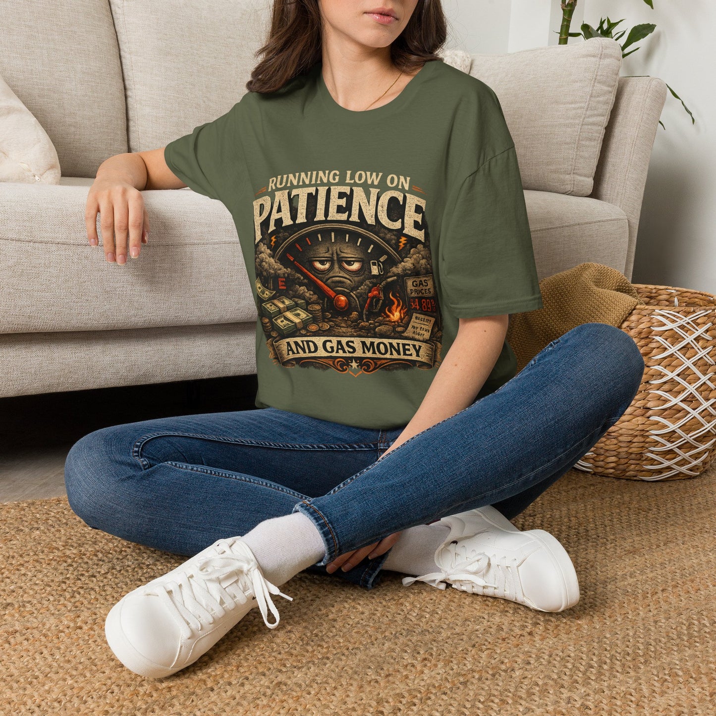 Running Low On Patience Unisex Gildan 6400 shirt