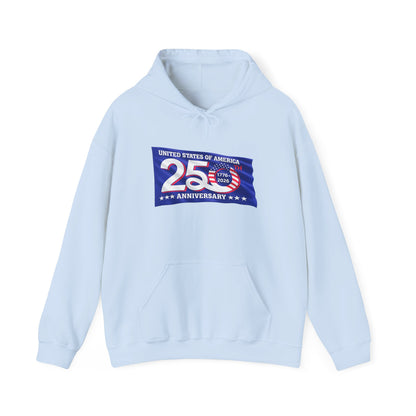 25th Anniversary USA Flag Wave Hoodie | Anniversary Hoodie, Patriotic Sweatshirt