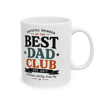 Official Member of the Best Dad Club Mug | Funny Dad Coffee Mug | Father's Day Gift | 11oz 15oz Ceramic Mug | Gift for Dad