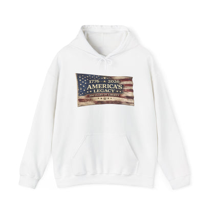 America Legacy Flag print Hoodie | 1776 2026 Patriotic Flag Sweatshirt