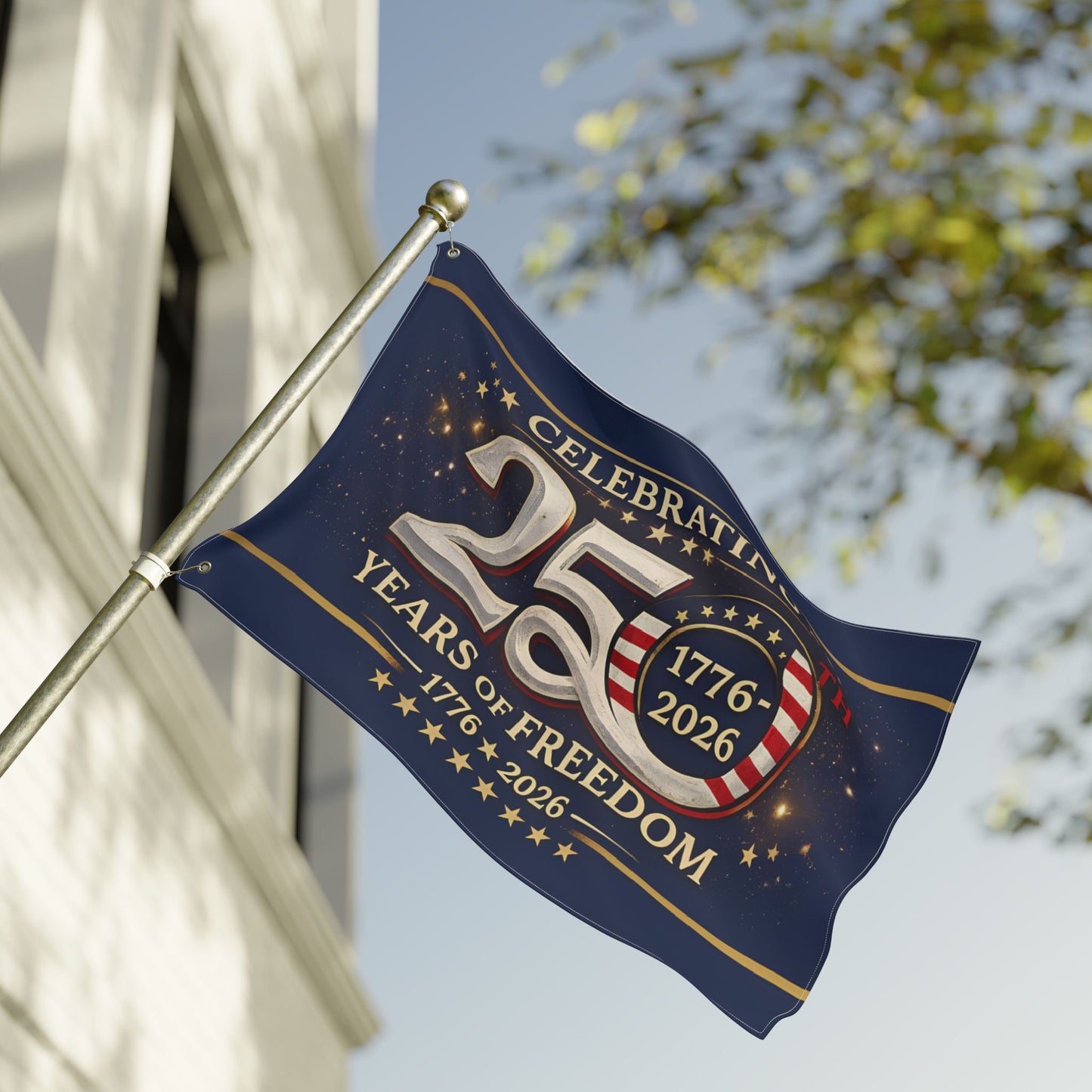 Celebrating 250 Years of Freedom Flag – 1776–2026 Double-Sided Patriotic Garden Flag