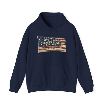 America Legacy Flag print Hoodie | 1776 2026 Patriotic Flag Sweatshirt