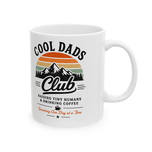Cool Dads Club Mug Raising Tiny Humans & Drinking Coffee Mug -Funny  Dad Coffee Mug | Father's Day Gif | 11oz & 15oz|