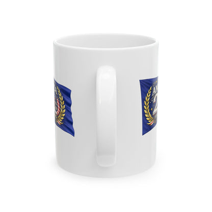 America 250 Years Strong  Ceramic Coffee Cup | Patriotic USA Flag