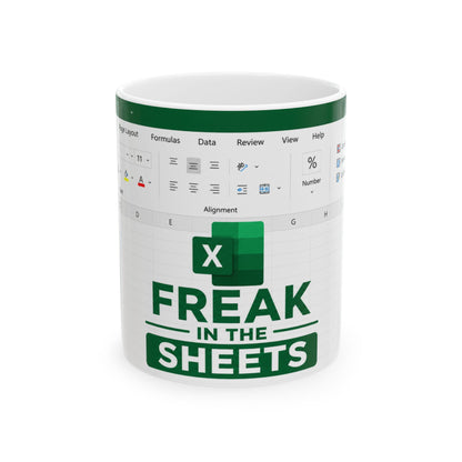 Freak In The Sheets Mug | Funny Book Lover Coffee Mug, Reader Gift, Bookworm Ceramic Mug