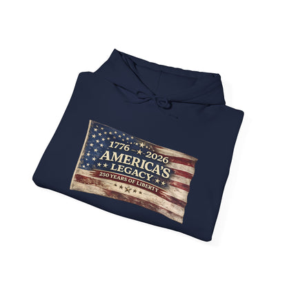 America Legacy Flag print Hoodie | 1776 2026 Patriotic Flag Sweatshirt