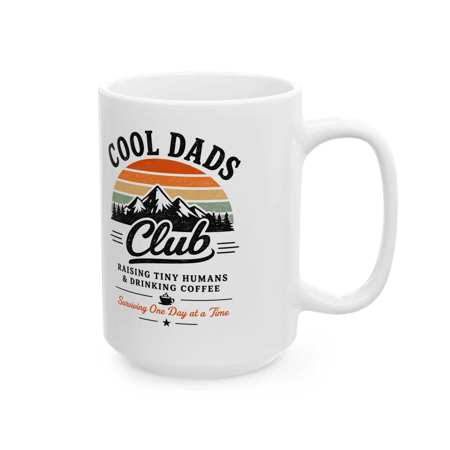 Cool Dads Club Mug Raising Tiny Humans & Drinking Coffee Mug -Funny  Dad Coffee Mug | Father's Day Gif | 11oz & 15oz|