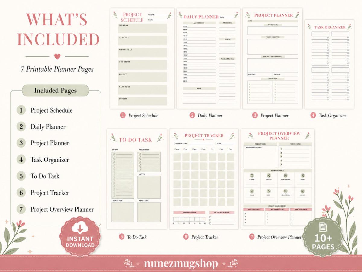 All-In-One Life Planner | Goal, Habit, Budget Tracker (Digital Download)