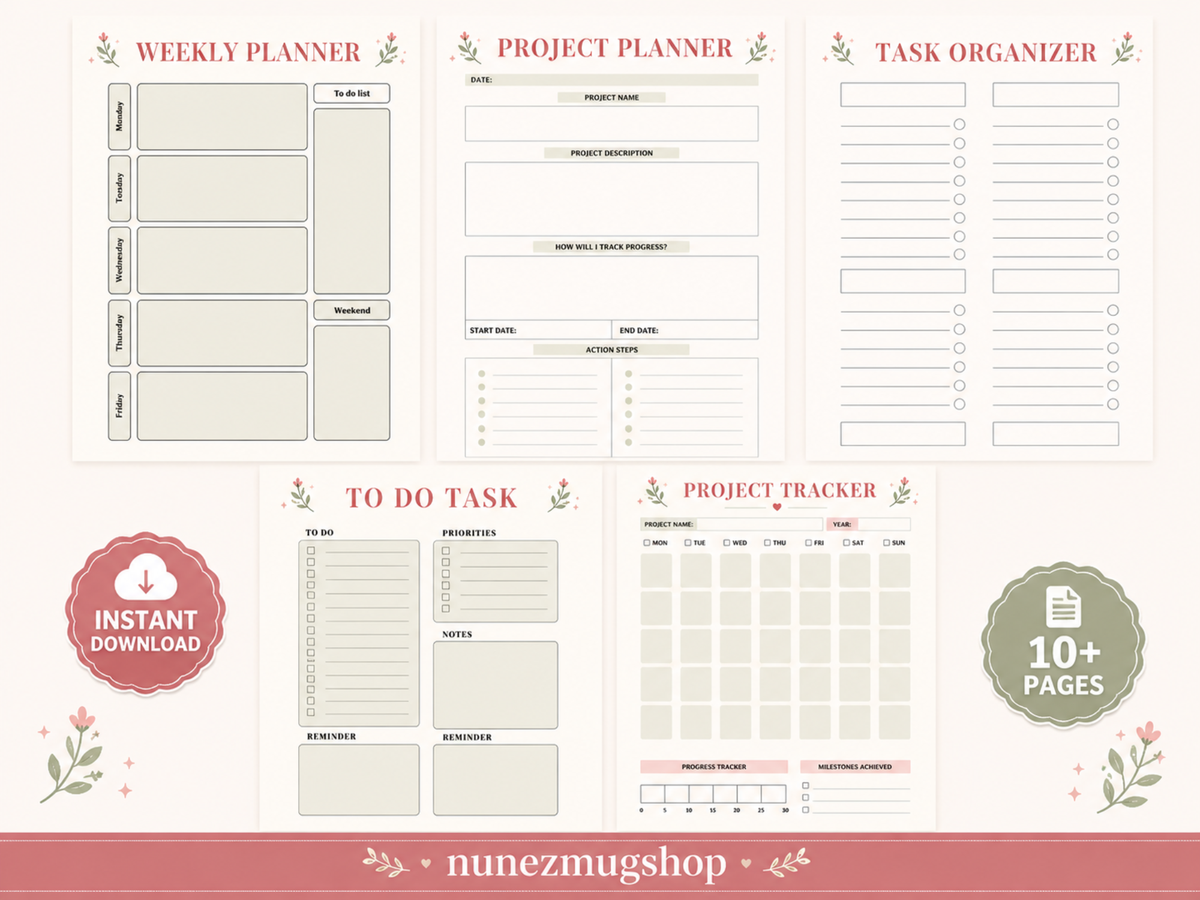 All-In-One Life Planner | Goal, Habit, Budget Tracker (Digital Download)
