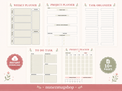 All-In-One Life Planner | Goal, Habit, Budget Tracker (Digital Download)
