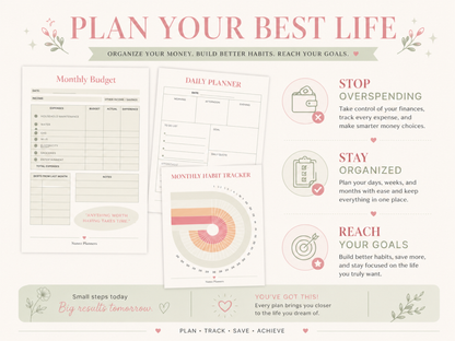 Ultimate Budget Planner for Busy Women | Finance Organizer (Digital Download)