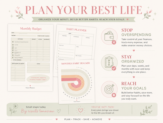 Ultimate Budget Planner for Busy Women | Finance Organizer (Digital Download)